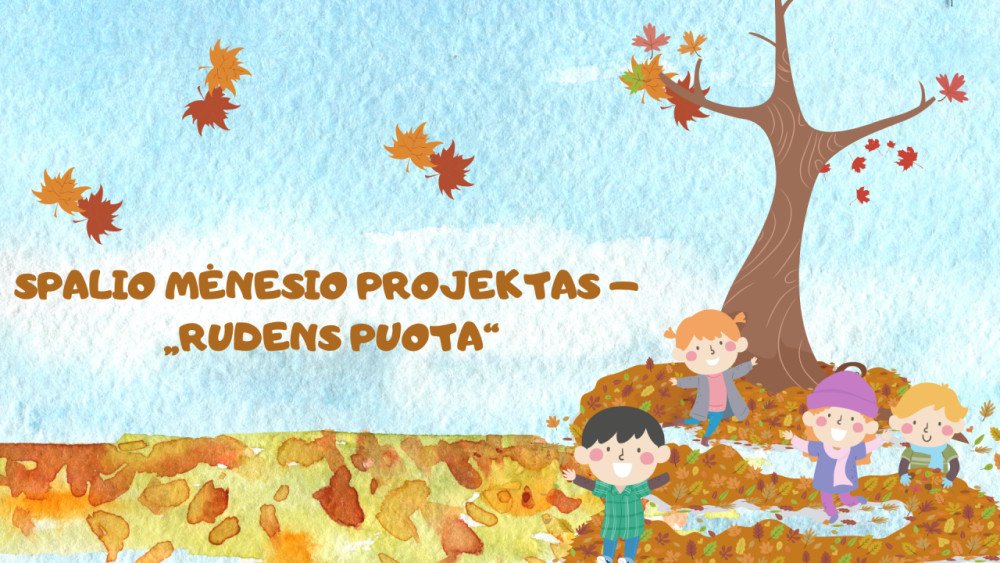 Spalis – rudens karieta. Savačių veiklų planai 3-5 metų vaikams