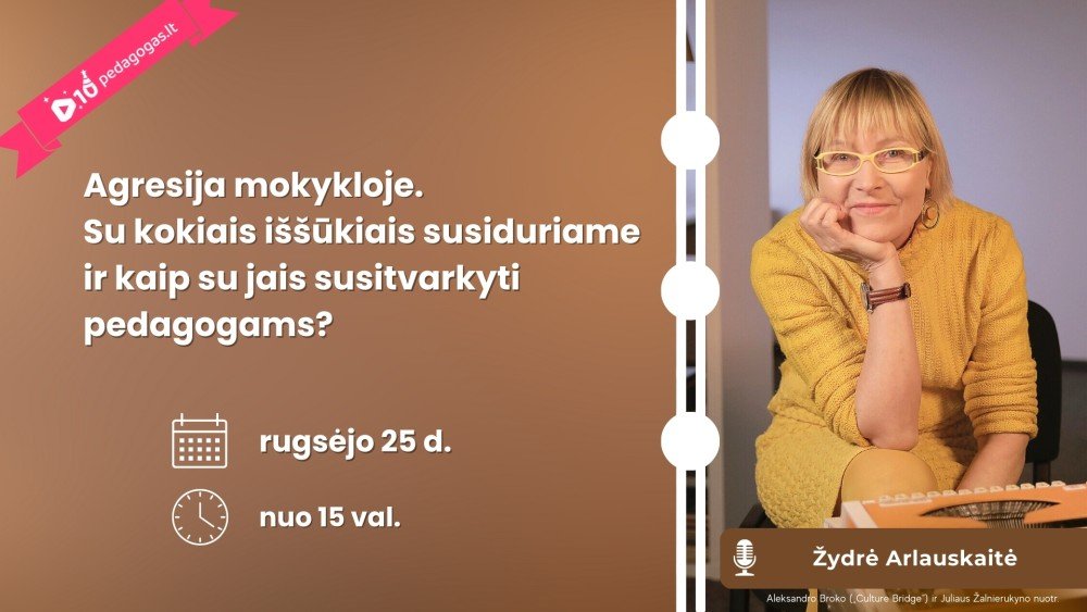 Agresija mokykloje. Su kokiais iššūkiais susiduriame ir kaip su jais susitvarkyti pedagogams?