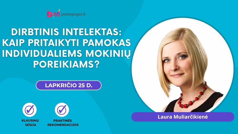 Dirbtinis intelektas: kaip pritaikyti pamokas individualiems mokinių poreikiams? 