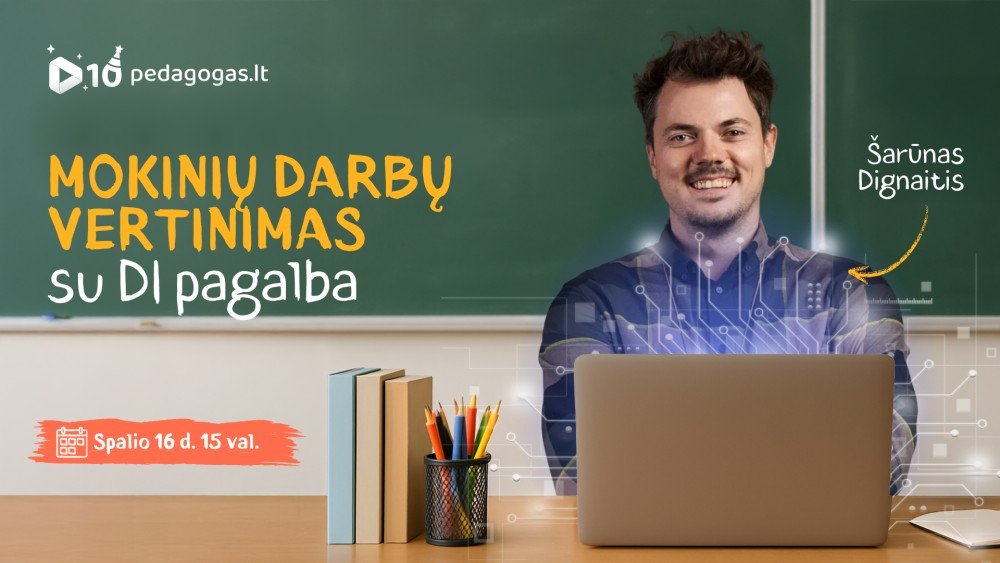 Mokinių darbų vertinimas su DI pagalba