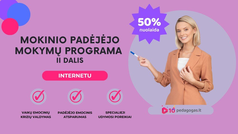 Mokinio padėjėjo mokymų programa. II dalis