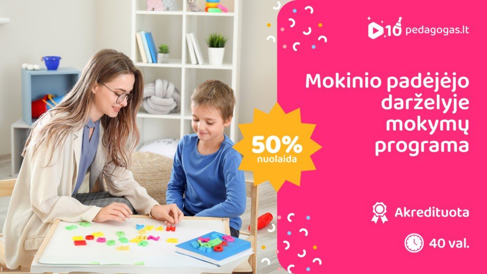 Mokinio padėjėjo darželyje mokymų programa