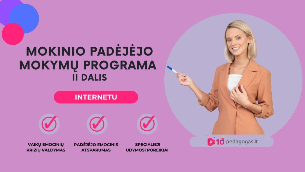 Mokinio padėjėjo mokymų programa. II dalis