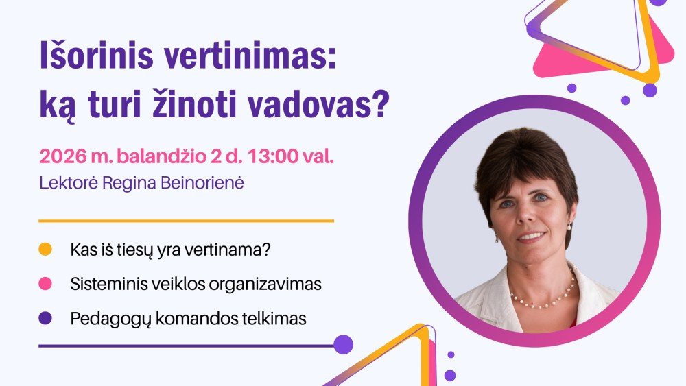 Išorinis vertinimas: ką turi žinoti vadovas?