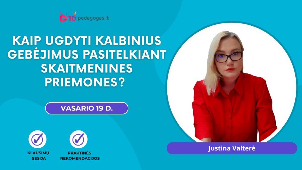 Kaip ugdyti kalbinius gebėjimus pasitelkiant skaitmenines priemones? 