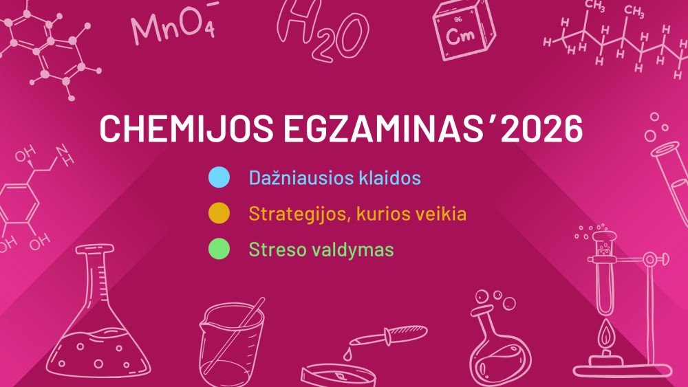 Chemijos egzaminas' 2026