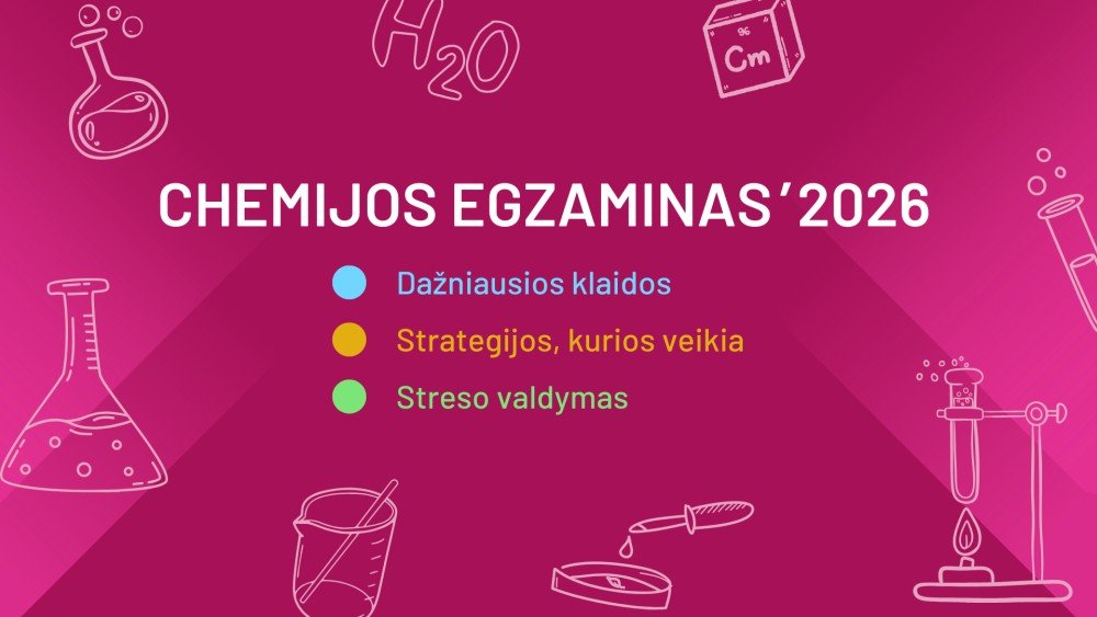 Chemijos egzaminas' 2026