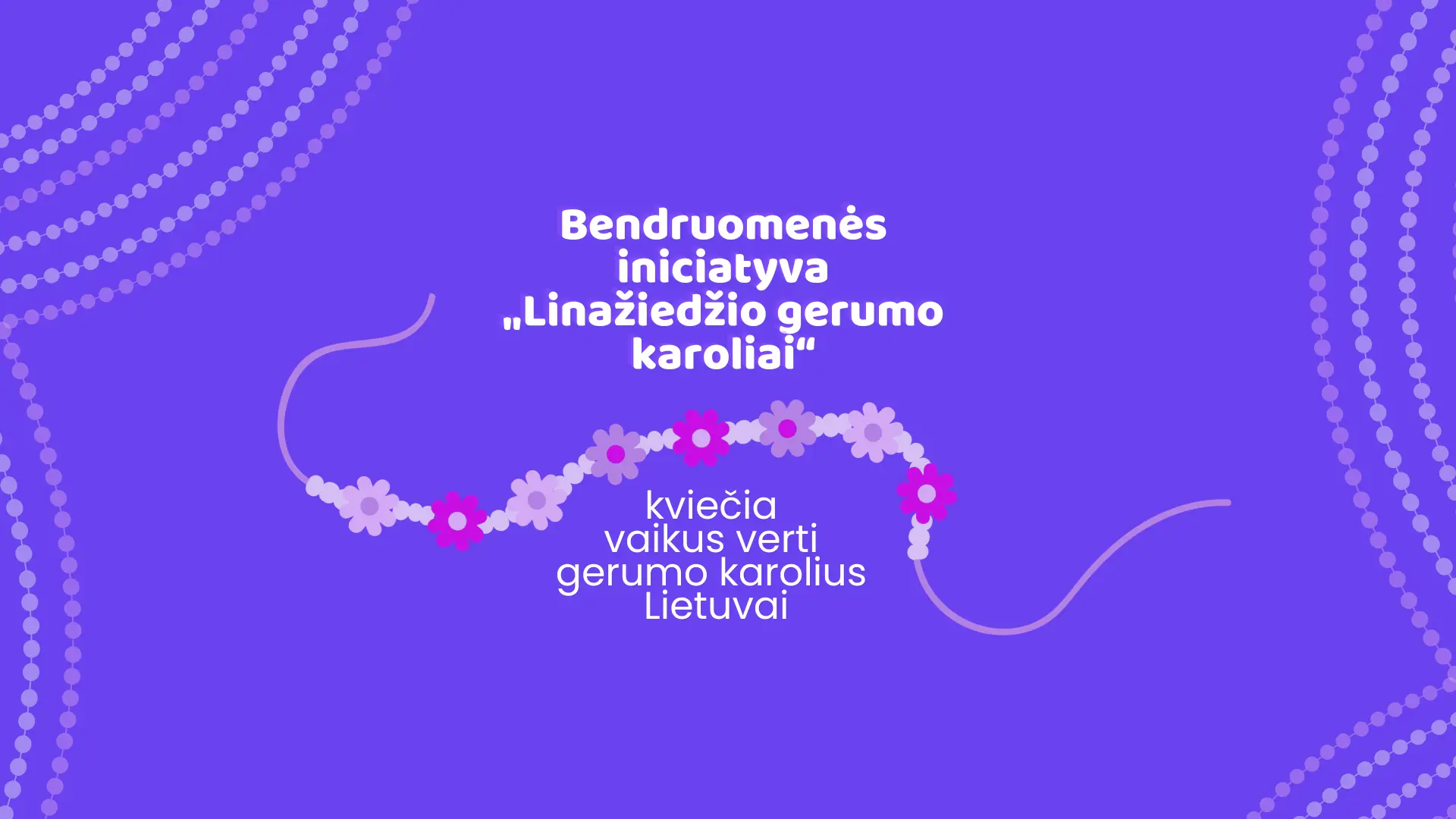 Bendruomenės iniciatyva „Linažiedžio gerumo karoliai“ kviečia vaikus verti gerumo karolius Lietuvai
