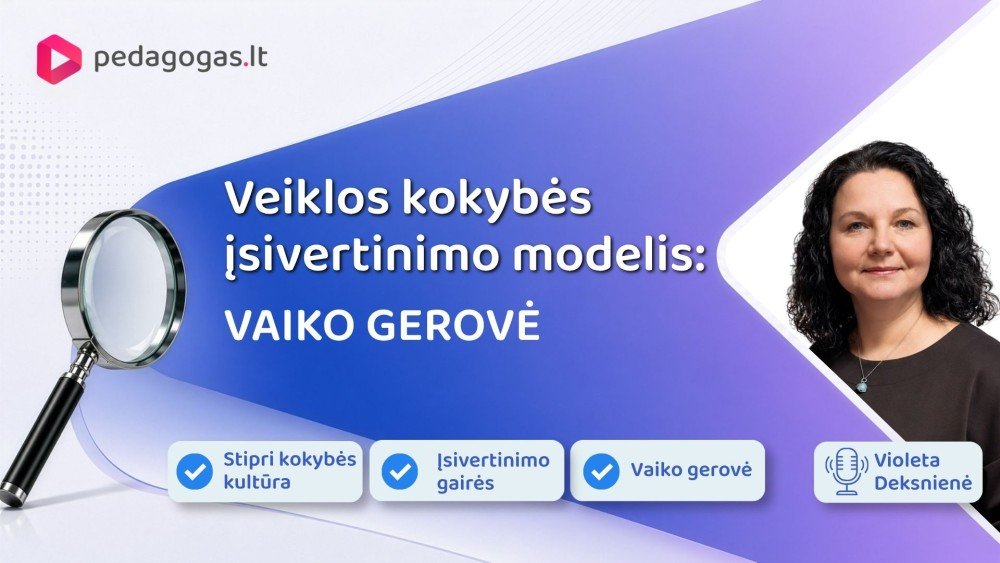  Veiklos kokybės įsivertinimo modelis: VAIKO GEROVĖ