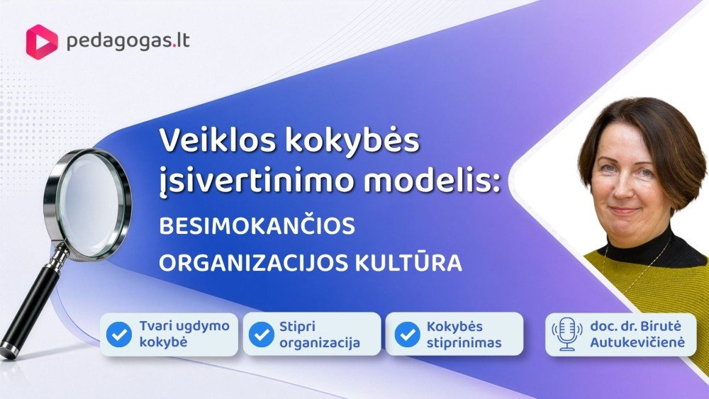 Veiklos kokybės įsivertinimo modelis: BESIMOKANČIOS ORGANIZACIJOS KULTŪRA