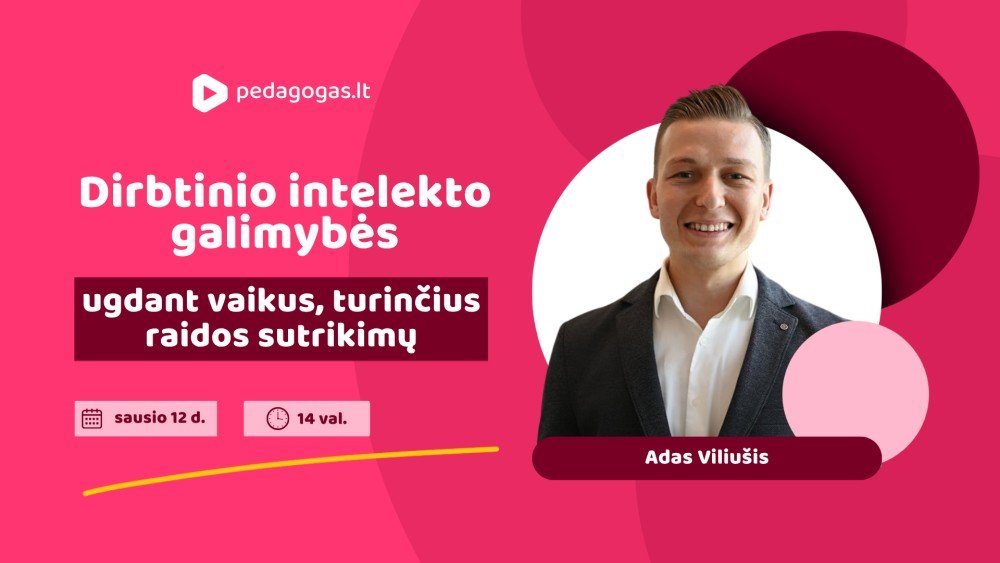 Dirbtinio intelekto galimybės ugdant vaikus, turinčius raidos sutrikimų