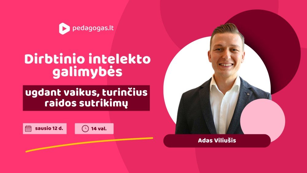 Dirbtinio intelekto galimybės ugdant vaikus, turinčius raidos sutrikimų