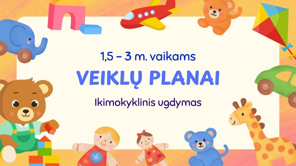 Universalūs veiklų planai 2026. Tema - Spalvingas rudens pasaulis