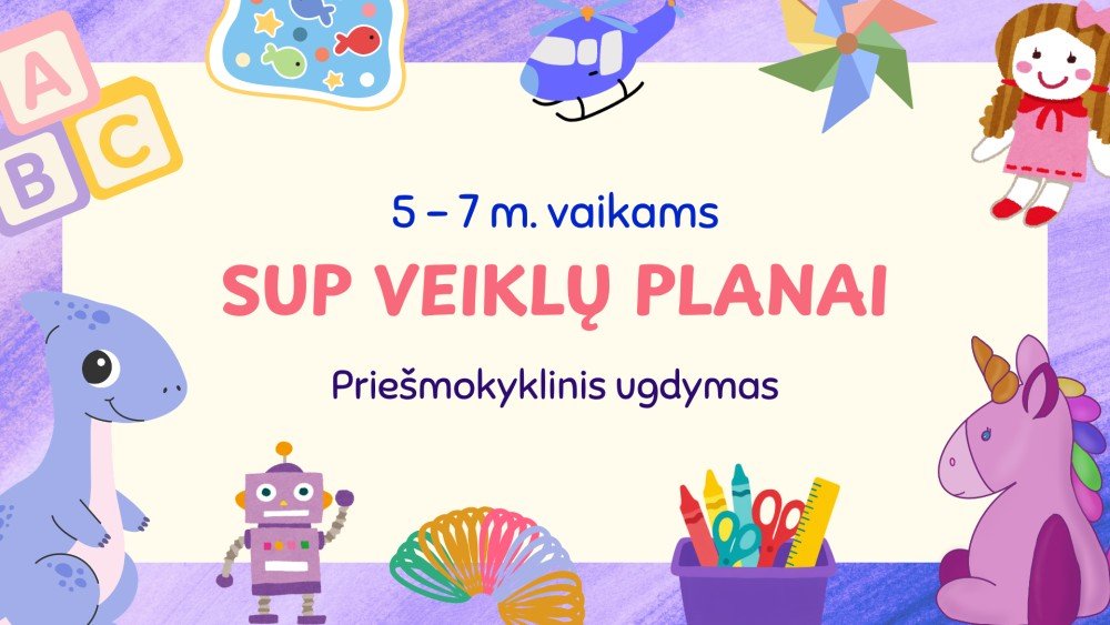 Universalūs SUP veiklų planai 2026. Tema - Spalvingas rudens pasaulis