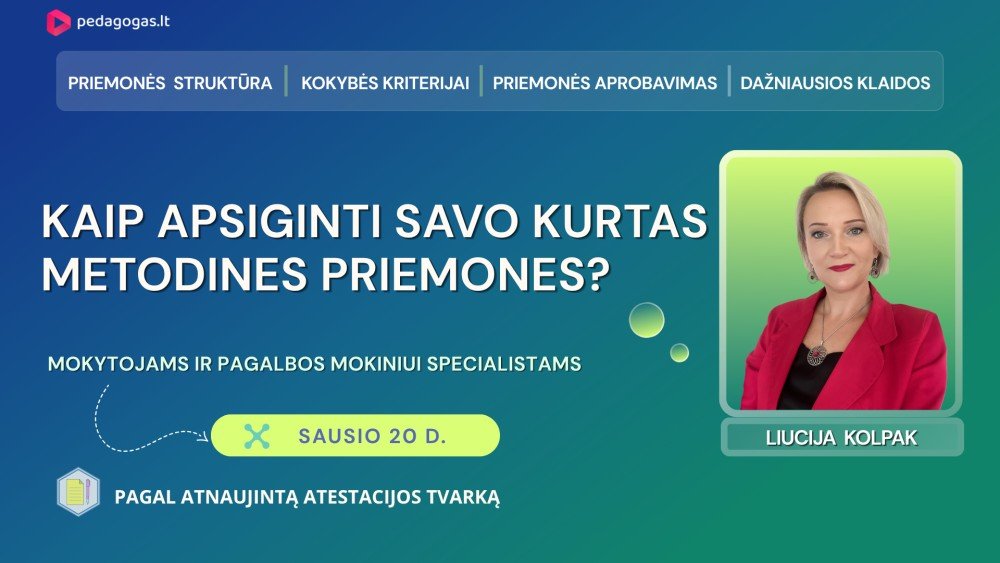 Kaip apsiginti savo kurtas metodines priemones?