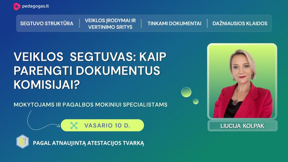 Profesinės veiklos įrodymų segtuvas: kaip parengti dokumentus komisijai?
