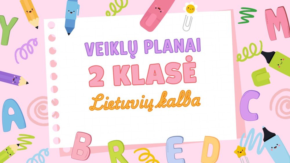 2 klasės lietuvių kalbos planas | Rugsėjis