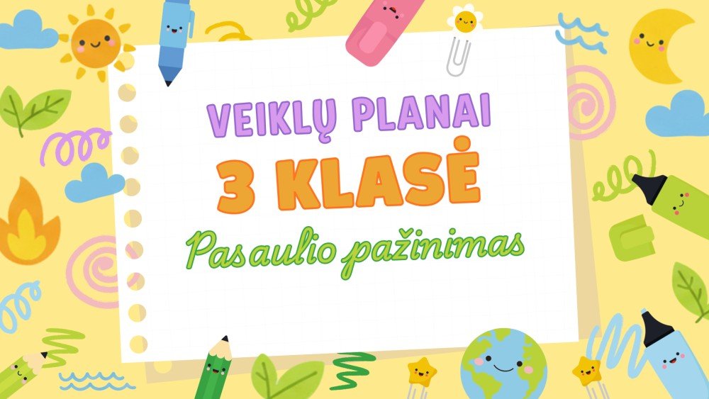 3 klasės pasaulio pažinimo planas | Rugsėjis