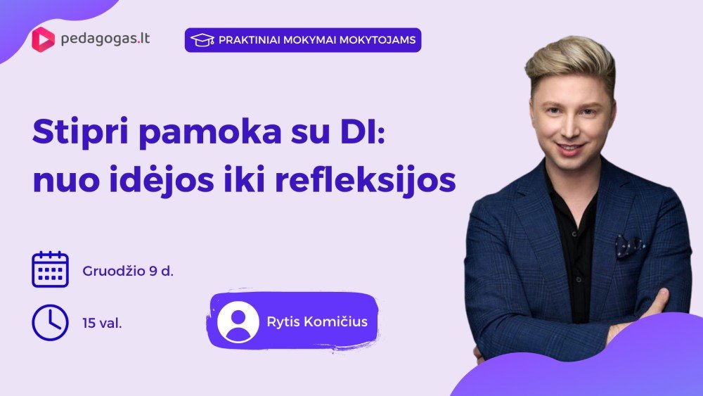 Stipri pamoka su DI: nuo idėjos iki refleksijos