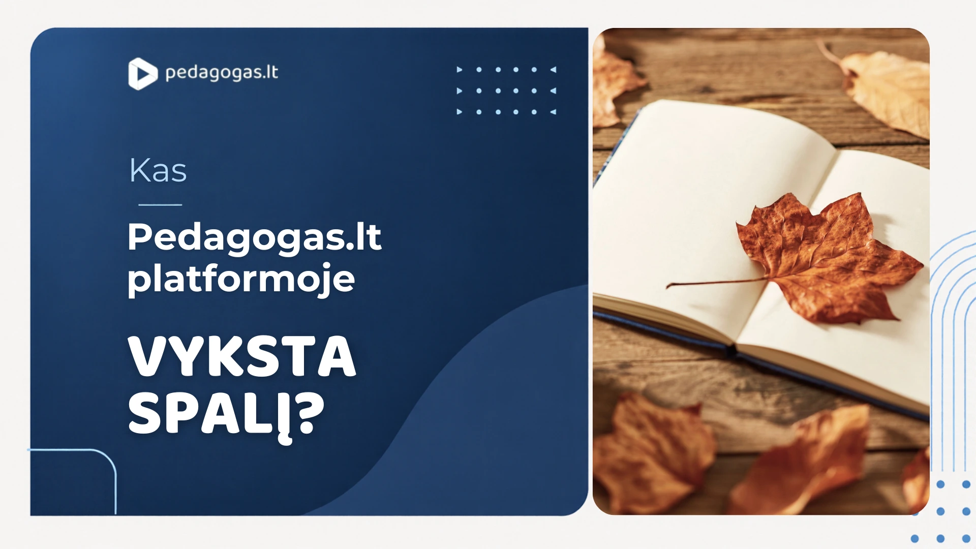 Kas Pedagogas.lt platformoje vyksta spalį?