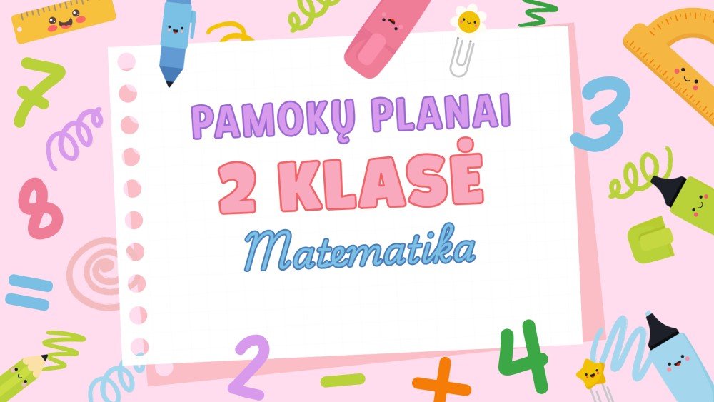 2 klasės matematikos planas | Rugsėjis