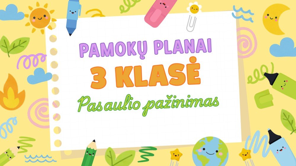 3 klasės pasaulio pažinimo planas | Rugsėjis