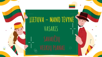 Vasaris – Lietuva – mano Tėvynė. Savaičių veiklų planai 3-5 metų vaikams