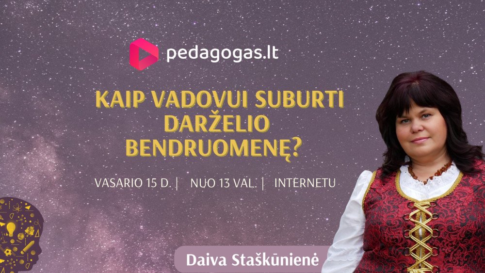 Kaip vadovui suburti darželio bendruomenę?