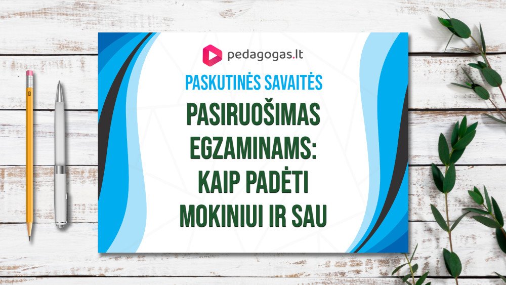 KONFERENCIJA. Pasiruošimas egzaminams: kaip padėti mokiniui ir sau